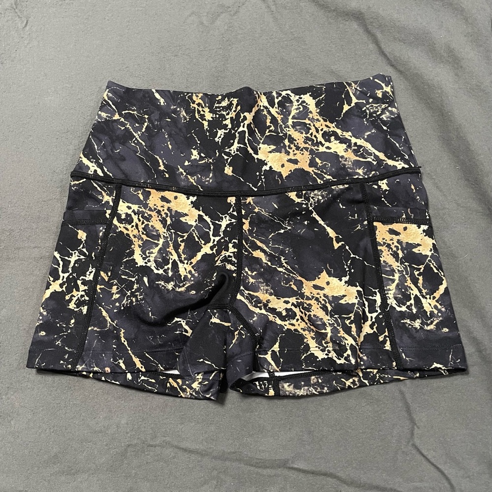 Constantly Varied Gear Black and Gold Athletic Shorts